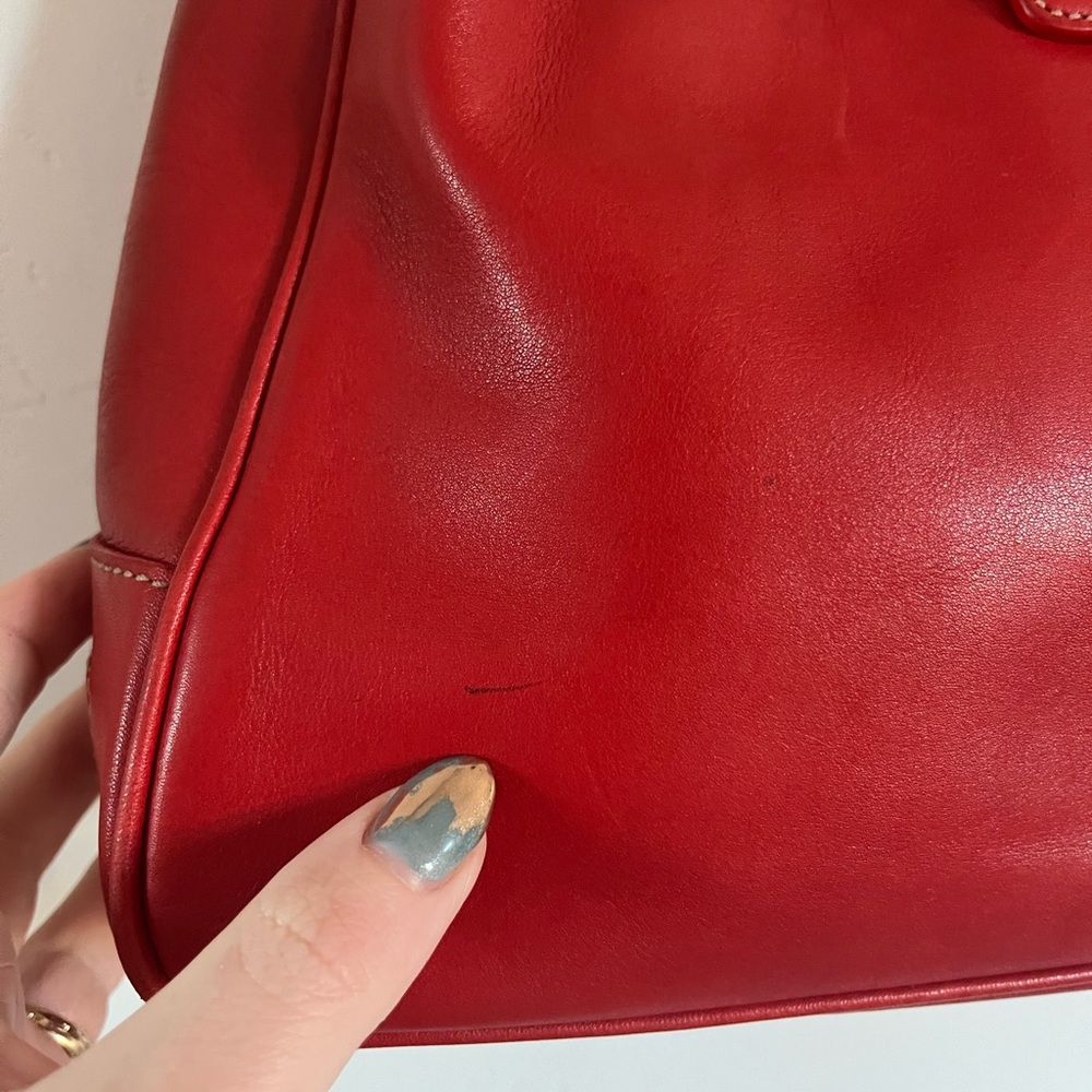 Vintage Y2K Coach Legacy Hampton Red Leather Shoulder Bag 7783 90s - Picture 9 of 15